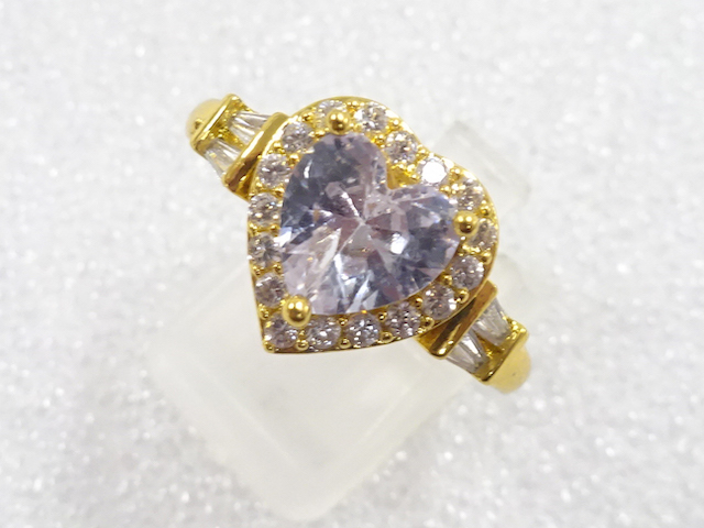 JAPANESE KIMONO / ANTIQUE CRYSTAL RING (SIZE 23)